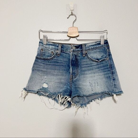 Levi's Pants - Levis Distressed Jean Shorts White Oak Cone Denim Button fly Size 26